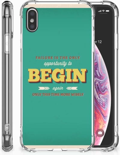 Apple iPhone Xs Max Telefoonhoesje met tekst Quote Begin