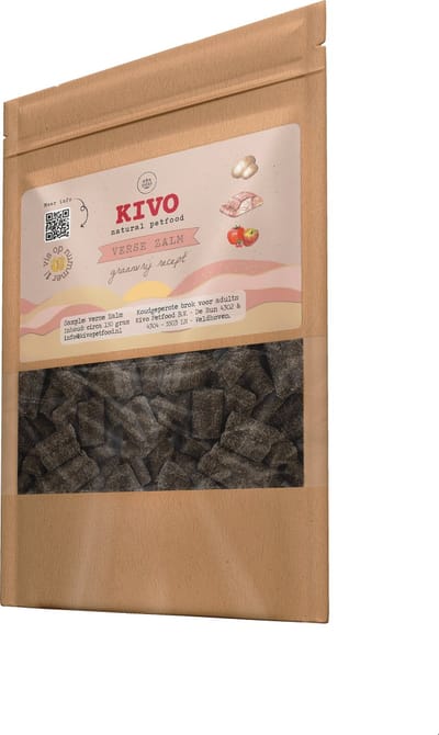 Kivo Petfood - PROEFZAKJE Hondenbrokken Verse Zalm 300 gram - Koudgeperst - Graanvrij