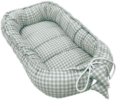 Dailygoods- Babynestje 100% Katoen - Reisbed - Knuffelnest - Wiegverkleiner - 90 x 50 cm - Oeko-TEX