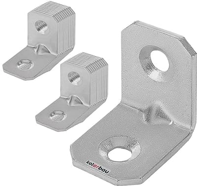 Set van 25 hoekverbinders - staal, verzinkt, voor stevige meubels, 20 x 20 x 16 mm