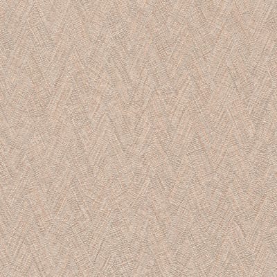 Structuur behang Profhome 790921-GU vliesbehang gestructureerd met een gestreept patroon mat bruin crèmewit oranjebruin 5,33 m2