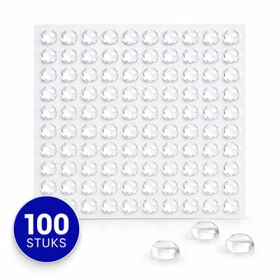 Zelfklevende Deurstoppers- 100 Stuks- Zelfklevende Deurbeschermers- Deurbuffer- Stootdoppen- Transparant- 10MM/2MM