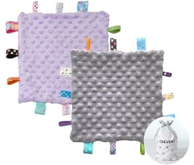 Veiligheidsdekens voor baby's - Sensorische uniseks tag-deken, Ideaal als verjaardag- of babyshower-cadeau