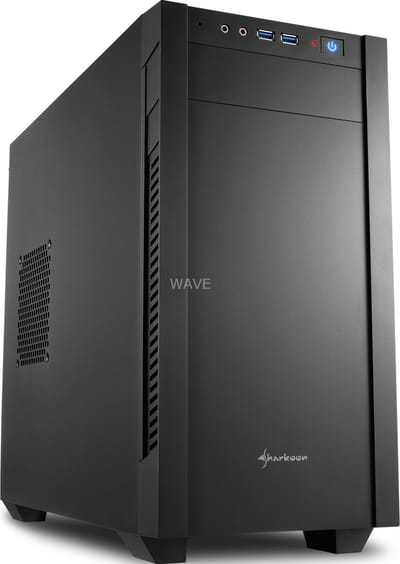 Sharkoon S1000 - tårn - micro-ATX - Case - Miditower - Zwart