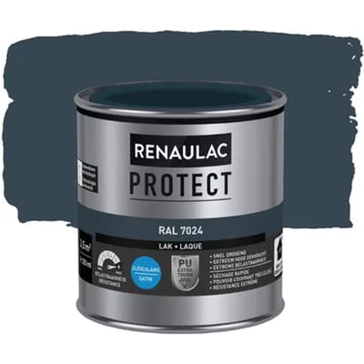 Renaulac Houtlak Protect - Zijdeglans - Grafietgrijs Ral 7024 - 250ml