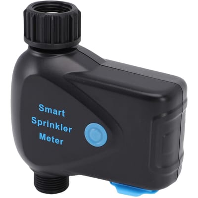 Minuteur Arroseur WiFi Minuteur d'Arrosage Une Sortie Capteur de Mesure d'Eau Intégré Support pour TUYA à Distance black