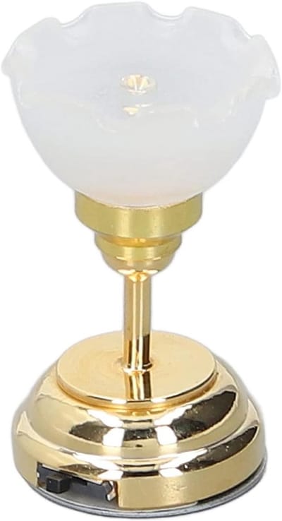 Poppenhuis Lamp - Miniatuur Verlichting - Poppenhuis Decoratie - Draadloos Ontwerp - Schaal 1:12 - Goud