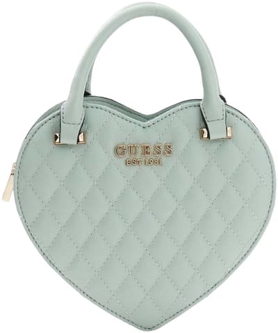 GUESS handtas schoudertas Atabey Heart Bag Light Sage mintgroen