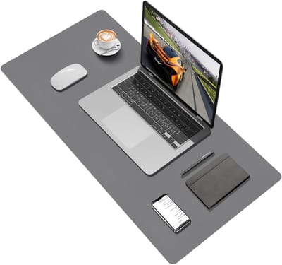 Luxe bureauonderlegger in donkergrijs 90 x 43 cm voor een stijlvolle werkplek en optimale bescherming