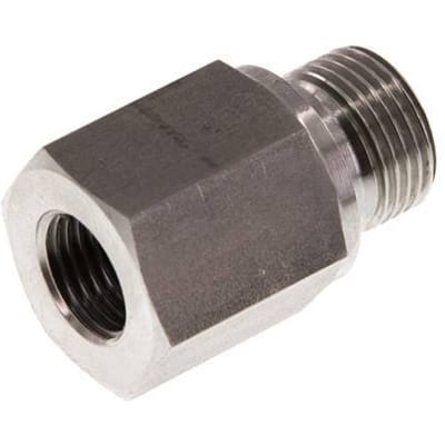 G 3/8'' x G 1/4'' M/F RVS Neusstuk 630 Bar - Hydrauliek - FL2S-MF-STE-038G-014G