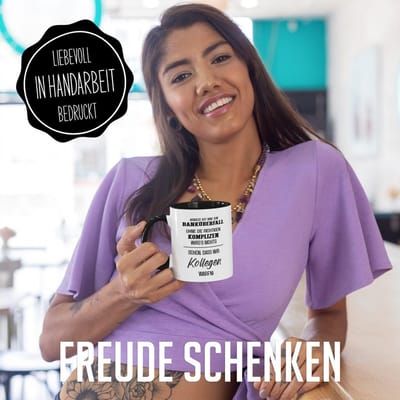 Koffiemok met Tekst - Cadeau Mok - Afscheid Vieren - Vaatwasmachinebestendig - 330 ml - Wit/Zwart