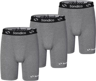 3-Pack Sondico Slindingshort - Sportshort - Lengte 15 cm - Heren - Mid grey - Maat S