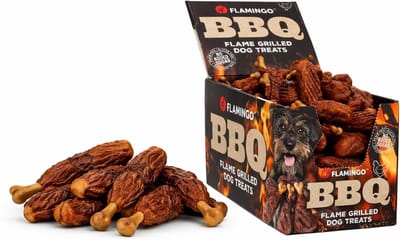 Hondensnack – Flamingo BBQ Drumstick met kip – 2 kg – glutenvrij & graanvrij – zonder toegevoegde suikers – rijk aan eiwitten – met kip, erwtenzetmeel & zoete aardappelmeel