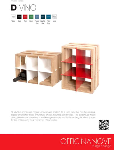 Officinanove - Di Vino Wine Rack RAL 5009