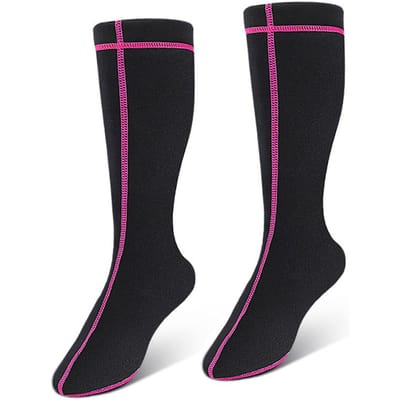 1 Paire Chaussettes Longues de Combinaison Thermiques Antidérapantes Extensibles Néoprène Chaussettes de Plongée Séchage Rapide Pour Hommes et Femmes L