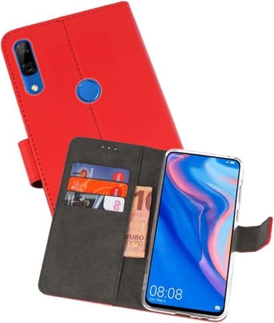 Booktype Telefoonhoesjes - Bookcase Hoesje - Wallet Case - Geschikt voor Huawei P Smart Z - Rood