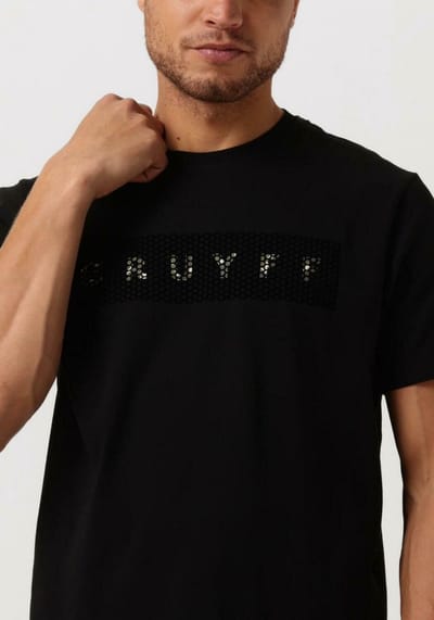 Cruyff Camo Tee Polo's & T-shirts Heren - Polo shirt - Zwart - Maat M