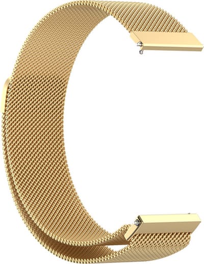 By Qubix - Geschikt voor Garmin bandje - Geschikt voor Garmin Approach S12 / S40 / S42 - Milanese bandje - Goud - Smartwatch bandje 20mm