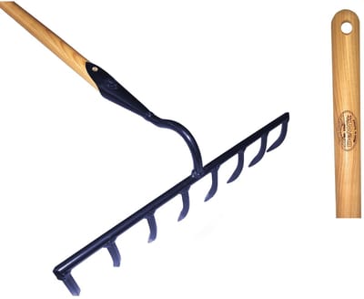 De Wit Bouwhark met 8 gesmede tanden en essenhouten steel 170 cm