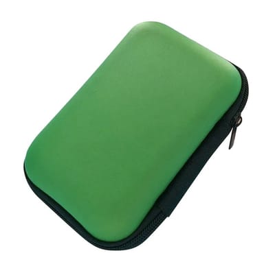 Opberg hoesje - Hard Case - Etui - Organizer - Sleutels - Oordopjes - Laadkabels - USB - Geld - Opbergen - Groen