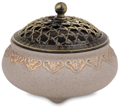 Dailygoods- Wierookbrander Handgemaakt - Wierookhouder - Wierookstokjes - Wierookdoos - Meditatie - 11,7 x 7,7 cm
