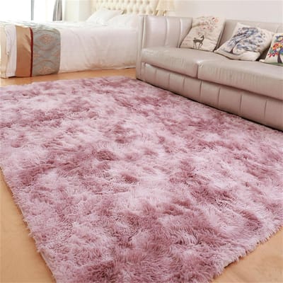 Zachte Vloerkleed - Pluche Tapijt - Woonkamer Decoratie - Anti-slip Onderkant - 160x230 cm - Roze Paars