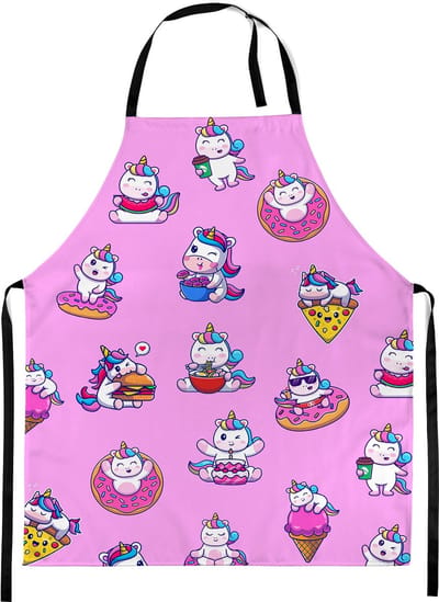 FEROCITY - Kinderschort Universele kindermaat Schildersschort - met klittenband - Unisex - Eenhoorn Baby
