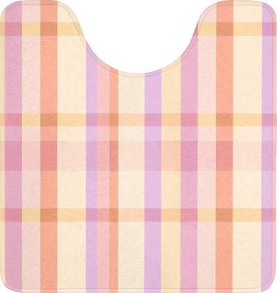 WC mat met uitsparing 55x60 cm - Antislip - Pastel - uitpatroon - Geometrisch - Toiletmat met uitsnijding - Vloermat - Douchemat - Toilet tapijt - Toiletmatten