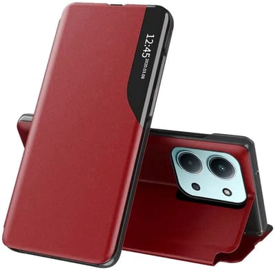 Hoesje geschikt voor Xiaomi Redmi 15C / Xiaomi Poco C85 - Techsuit eFold Book Case - Rood