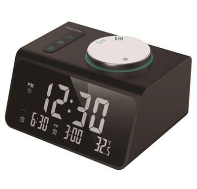 GELLDG Digitale Wekkerradio - Wekkers digitaal - Klokradio - Dimbaar - Dubbel alarm - Digitale wekker - met FM-radio - slaapgeluidenapparaat - met timer - luid alarm - Geschikt voor kinderen & Volwassenen - met 2 oplaadpoorten