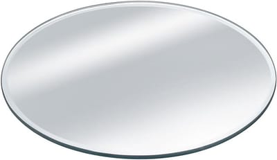 Ronde 3mm Facet Spiegel van Glas 15cm - Moderne Wanddecoratie, Aesthetic Panelen en Display voor Kristallen Beeldjes en Verzamelobjecten