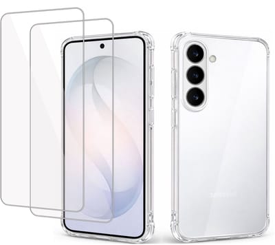 ChiGuard Hoesje & 2x Screenprotector geschikt voor Samsung Galaxy S26 Hoesje Screenprotector - Gehard Glas Cover + Shock Proof Case – Transparant