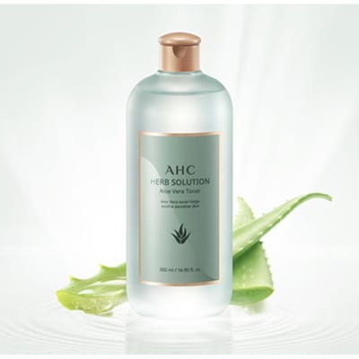 AHC Herbal Solution Aloe Vera Toner 500ml gray