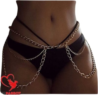 Erotische heupketting - Lichaamssieraad - One size - RVS - Harnas - Bodychain