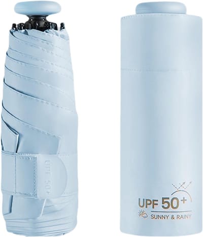 VHV - Reisparaplu - Mini Paraplu UPF 50+ UV-bescherming - Compacte Opvouwbare Paraplu voor Tas en Rugzak
