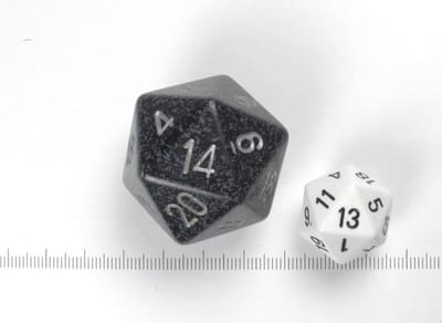 Dobbelsteen D20 Ninja Speckled 34mm - Accessoires