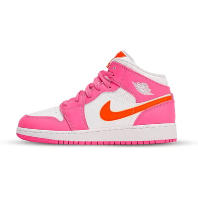 Air Jordan 1 Mid Pinksicle Safety Orange (GS) - Maat 36