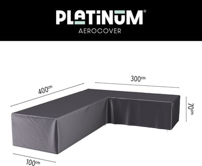 Platinum AeroCover - Loungebankhoes L-vorm - 400x300x100xH70 Rechts - Ademend - Waterproof - Hoge kleurechtheid