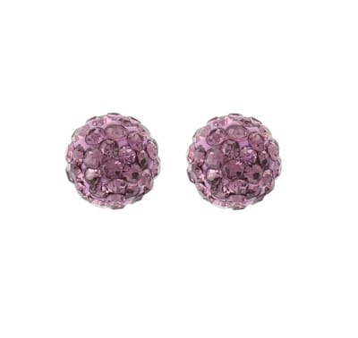 Behave - Oorknoppen dames - zilverkleur roze kristal - trendy sparkle