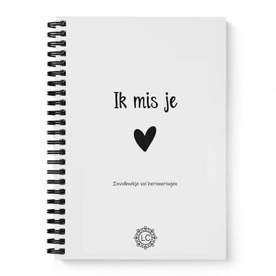 Ik mis je - Invulboekje voor Kinderen bij Verlies en Rouwverwerking - incl. Luxe Envelop