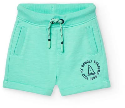 Boboli Fleece Korte Broek Groen 12 Months Jongen