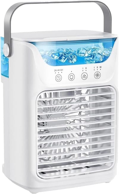 Persoonlijke Luchtkoeler - Ventilator Mistapparaat - Persoonlijk Comfort - Snelle Luchtcirculatie - 15x19x15 cm - Veelkleurig