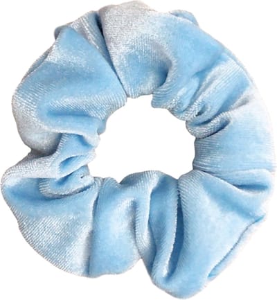 Kraagjeskopen.nl Scrunchie Velvet NEON blauw Haarelastiek Haaraccessoire - 1 stuk