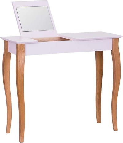 Kaptafel met Spiegel, FSC-Hout, Elegante Vormgeving, Eenvoudige Montage, Poederroze
