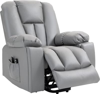 Massagestoel - Relaxfauteuil - Zetel - 1 persoons - Met armleuning - Zeer comfortabel - Elektrisch - Donkergrijs
