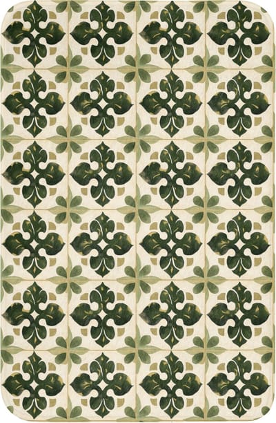 WC mat 40x60 cm - Antislip - Patroon - Tegel - Groen - Toiletmat - Vloermat - Douchemat - Toilet tapijt - Toiletmatten