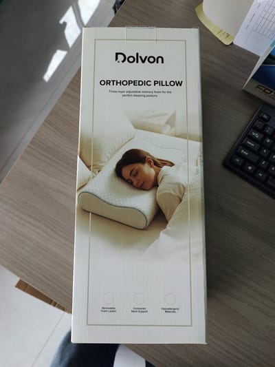 Dolvon Ergonomisch Hoofdkussen - Hoofdkussen Nekklachten - Memory Foam - Traagschuim Kussen - Voor Rug- en Zijslapers - Verstelbaar 3-Laags - Slaapkussen - Kussen - Ergonomisch Kussen