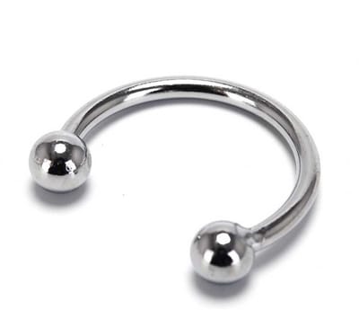 Eikelring RVS - 28MM – Met Kogeluiteinden – Intiem Accessoire – Staal
