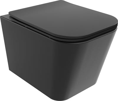 Mexen Teo wc-kom met Randloze Tornado met slim, langzaam sluitende zitting, duroplast, zwarte mat - 30850685T
