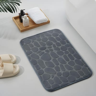 Dailygoods- Badkamertapijtset 3-delig - Zachte Mat van Traagschuim - Antislip Mat - Absorberend en Sneldrogend - Machinewasbaar - Wc-Brilhoes met Uitsparing - Badmat